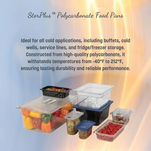 Vista 3 de Carlisle FoodService Products Storplus - Recipiente de almacenamiento de alimentos, sartén para catering, bufés, restaurantes, policarbonato (Pc)