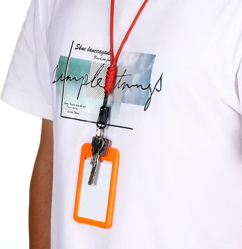 Vista 7 de PATIKIL Cordón para el cuello con gancho, cordón ajustable de correa larga para tarjetas de identificación, llaveros para portatarjetas