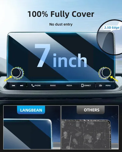 Vista 2 de Protector de pantalla para Honda Accord LX/SE 2025 2024 2023 de 7 pulgadas, HD, alta sensibilidad, protector de pantalla de vidrio templado 9H