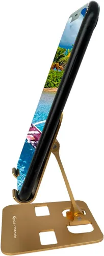 Vista 7 de Soporte para teléfono - Ligero, plegable y duradero con dos bisagras ajustables. Negro