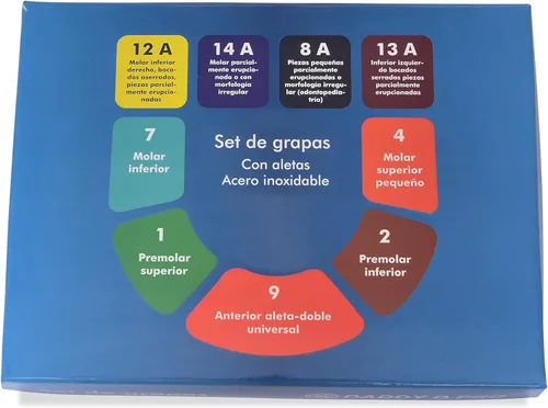 Vista 2 de OdontoMed2011 Abrazadera de goma dental para presa, conjunto de 9 piezas con alas 9 abrazaderas # 1 2 4 7 9 12a 14a 8a 13a con hermoso estuche