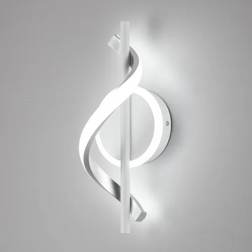 Vista 13 de Juego de 2 apliques de pared modernos, luces LED de pared de 12 W, lámpara de pared moderna en espiral, lámparas de pared LED, luminaria de luz