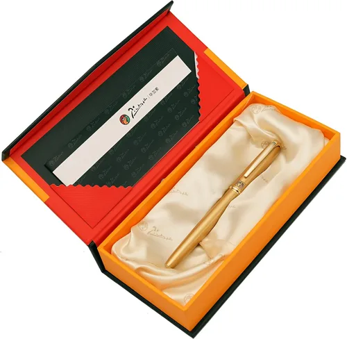 Vista 27 de erofa Picasso 916 - Pluma estilográfica negra mate con caja, bolígrafo de caligrafía doblada de titanio negro