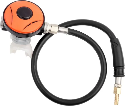 Vista 3 de Regulador de buceo ajustable de dos etapas, piezas de aparato de respiración subacuática de buceo, máscara, válvula, manguera, conector