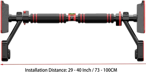 Vista 6 de axGear Barra de dominadas para puerta, marco de puerta, barra ajustable para gimnasio, entrenamiento, resistente