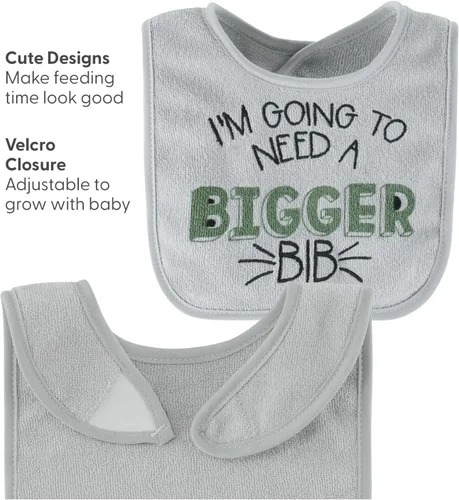 Vista 3 de The Peanutshell Juego de baberos de felpa para bebé, 10-100% algodón, suaves y absorbentes, baberos para bebé, bebé para recién nacido y bebé