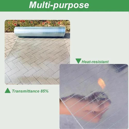 Vista 6 de Hoja de techo de policarbonato transparente, dosel de invernadero de plástico resistente a los rayos UV, paneles de aislamiento transparentes