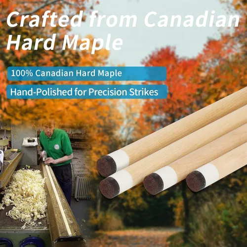 Vista 3 de AKLOT Pool Cue Stick 58'', Canadian Maple Pro Billiard Cue &13mm Leather Tip, Anti-Slip Grip, 18/19/20/21oz Billiard Pool Stick for