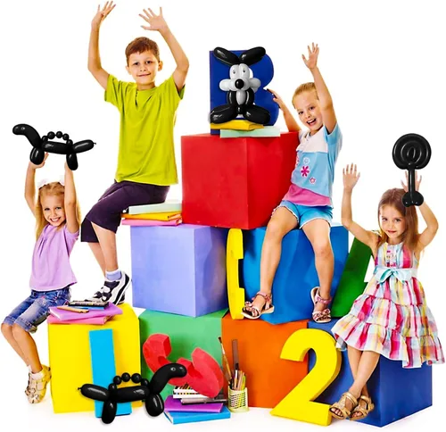 Vista 6 de LXZFCRG 260 Globos Negros Largos para Animales de Globo, 100pcs Globos para Torcer para Guirnalda de Globos Animales Modelado Cumpleaños Boda Fiesta