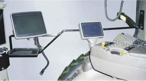 K & M Soporte para monitor de cabina de fabricación: compatible con tractores John Deere Series R, número de modelo 3174