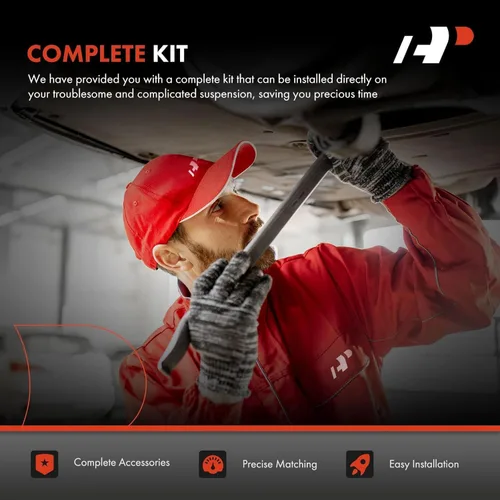 Vista 7 de A-Premium Kit de 10 piezas de suspensión delantera, brazo de control inferior delantero, extremo de barra de acoplamiento interior y exterior, barra