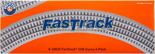 Vista 4 de Lionel FasTrack Electric O Gauge, pista curva O36, paquete de 4