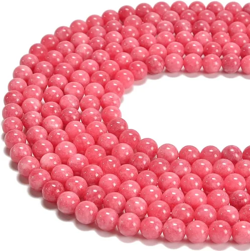Vista 21 de Cuentas sueltas redondas lisas de hematita chapada en oro de 6mm, cuentas naturales de gematone para joyería y manualidades, 1 cadena de 15 pulgadas