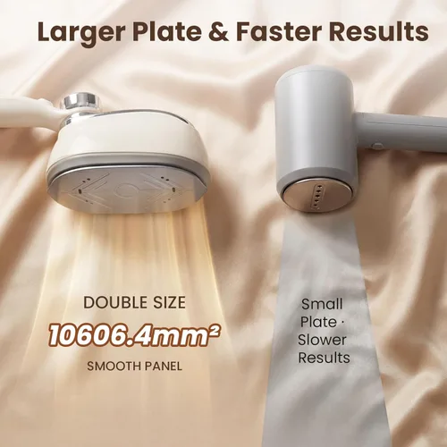 Vista 8 de Handheld Steamer for Clothes, 1200W Portable 2-in-1 Garment Steamer & Travel Iron with 7 Modes, 180° Rotatable Handle, Fast 8s Heat-Up, Visual Panel