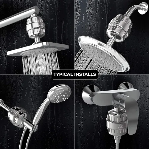 Vista 5 de Filtro de ducha de 15 etapas para agua dura, cloro y metales pesados