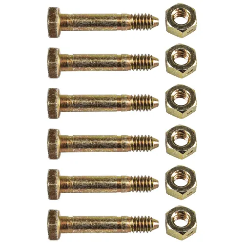 Ariens OEM 1/4" Perno de cizalla y tuerca 53200500-2 paquete de 6