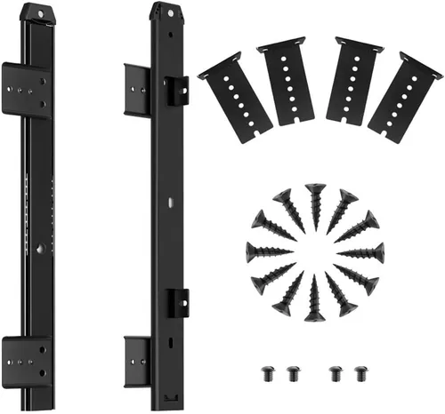 FRMSAET Bandeja Deslizante para Cajón de Teclado Hardware 12/14/16/18 pulgadas Rieles de Metal Resistente Rieles para Teclado Accesorios de
