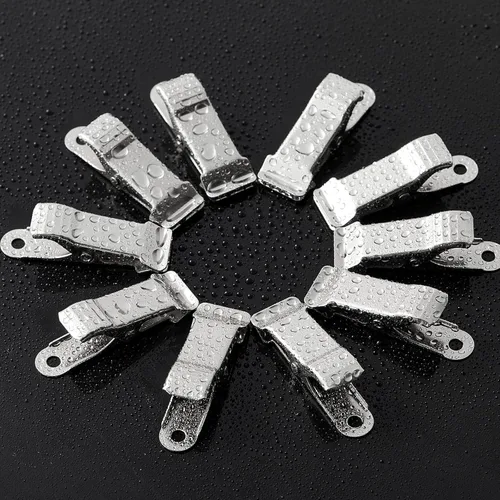 Vista 7 de 6 piezas de abrazaderas mini de metal, abrazadera de resorte mini, clips de cocodrilo de aligátor de 1/2 pulgada de ancho para trabajo, mordaza