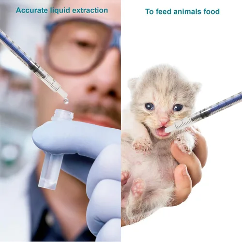 Vista 7 de Jeringa de 1ml sin aguja - 1 ml Jeringas pequeñas de plástico estériles empaquetadas individualmente con tapa para estudiantes de medicina