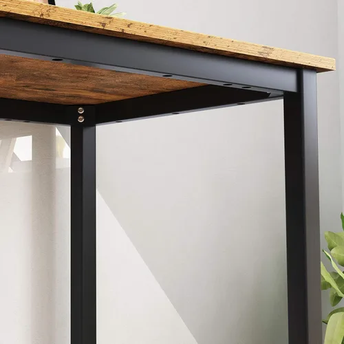 Vista 58 de DlandHome Escritorio pequeño para computadora de 31.5 pulgadas, mesa de escritura para espacios pequeños, mesa de estudio, escritorio para Negro