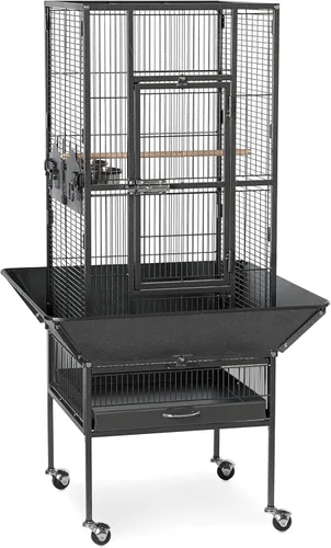 Prevue Pet Products 3351BLK Park Plaza - Jaula para pájaros, color negro Hammertone, tamaño pequeño
