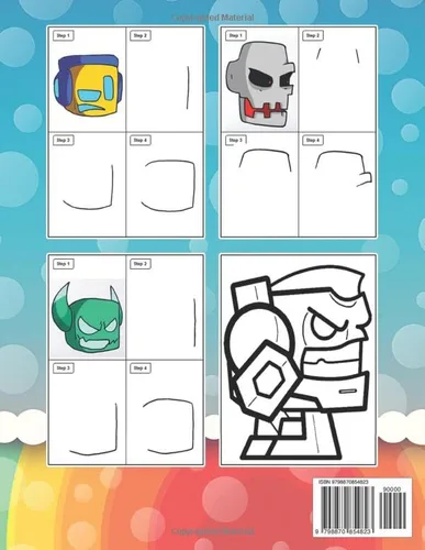 Vista 2 de How to Draw and Coloring Book Learn How to Draw Step-by-Step For Beginners Ages 4-8, 9-12 Unofficial Book, Draw and Color Book For Kids