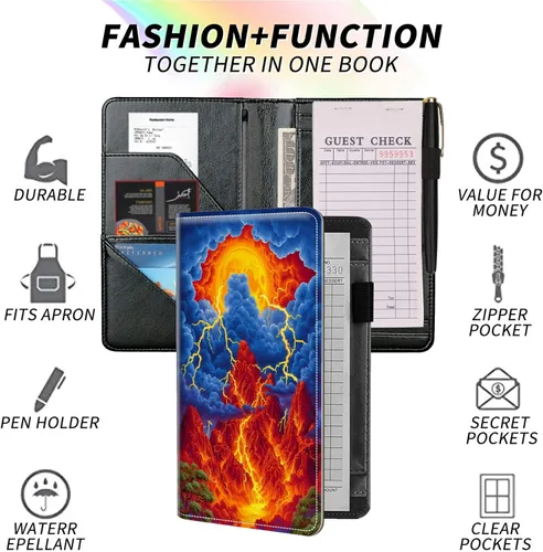 Vista 238 de Diseña Tus Propios Libros de Servicio con Nombre e Iniciales para Camareras, Dikoer Libro de Servicio de Camarero Personalizado con Nombre