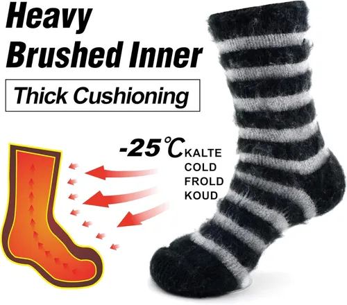 Vista 4 de Busy Socks Winter Warm Thermal Socks for Men Women Extra Thick Insulated Heated Crew Boot Socks for Extreme Cold Weather