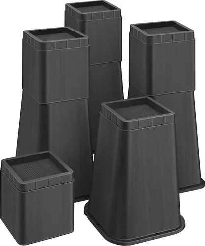 Vista 11 de shouwuhho Elevador de Cama de 8 Pulgadas de Alta Resistencia, Elevador de Muebles de 12" 8" 4" para Mesa, Pata de Escritorio, Sofá, Sofá Cama