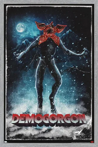 Vista 8 de Trends International Netflix Stranger Things: Season 4 - Póster de pared de Demogorgon, 14.72 x 22.37 pulgadas, versión enmarcada de madera