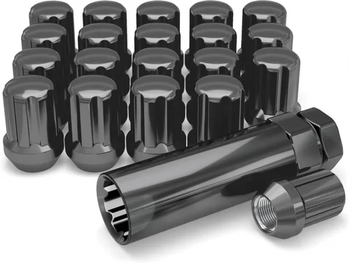 Vista 10 de White Knight M12x1.50 Tuerca de llanta de bellota de siete estrías con llave para ruedas seleccionadas de mercado o fábrica con asiento regular