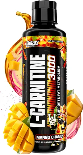 Nutrex Research Carnitina líquida 3000 | Carnitina líquida premium, sin estimulantes, soporte para pérdida de grasa, 16 onzas líquidas (Mango Mango