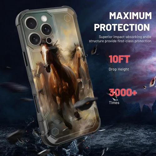 Vista 521 de Funda para iPhone Air, [doble capa] [protección contra caídas de grado militar de 10 pies] Funda resistente a prueba de golpes para iPhone Air
