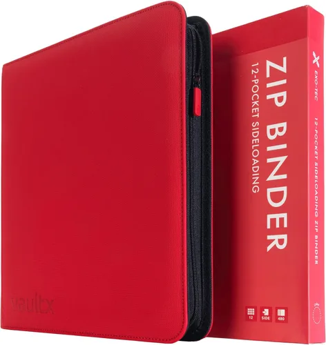 Vista 11 de Vault X Carpeta de 12 bolsillos con cremallera para tarjetas coleccionables – 480 tarjetas, material de álbum Exo-Tec premium, 20 páginas de carga