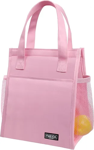 Vista 38 de Fmeida Bolsa de Almuerzo Aislada para Mujeres, Bolsas de Almuerzo Pequeñas de 6.75L con Múltiples Bolsillos, Bolsa Térmica Reutilizable