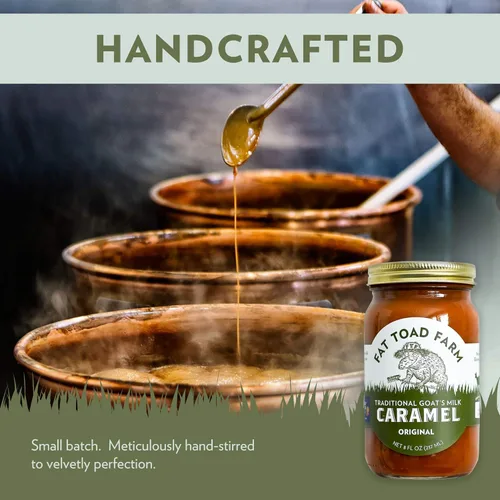 Vista 6 de Fat Toad Farm - Salsa de Caramelo Tradicional de Leche de Cabra/Cajeta, Original, Sin Gluten, 8 fl oz