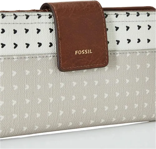 Vista 3 de Fossil - Cartera de piel Logan con lengüeta de bloqueo de interferencia de radiofrecuencia para mujer