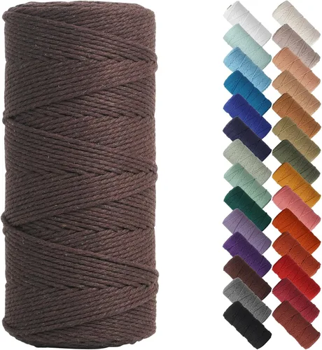 Vista 11 de NOANTA - Cuerda de macramé color verde aguacate, 2 mm x 220 yardas, cuerda de algodón colorido para colgar en la pared, ganchos de plantas