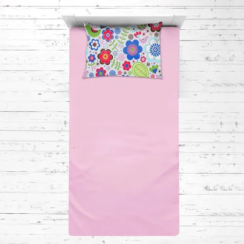 Vista 3 de Bacati - Juego de sábanas de 3 piezas para niñas pequeñas, 100% algodón, incluye sábana bajera, sábana superior y funda de almohada para cama
