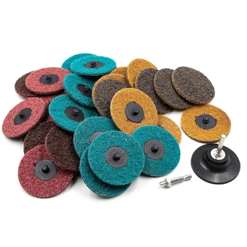 31 piezas disco de acondicionamiento de superficie de 3", discos de lijado de cambio rápido con soporte de vástago de 1/4" para amoladora de