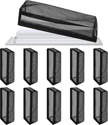 Vista 9 de Zonon 12 piezas de 2 x 12 pulgadas, cubierta de trampa para registro de piso, pantalla de ventilación para ventilación del hogar, banda elástica