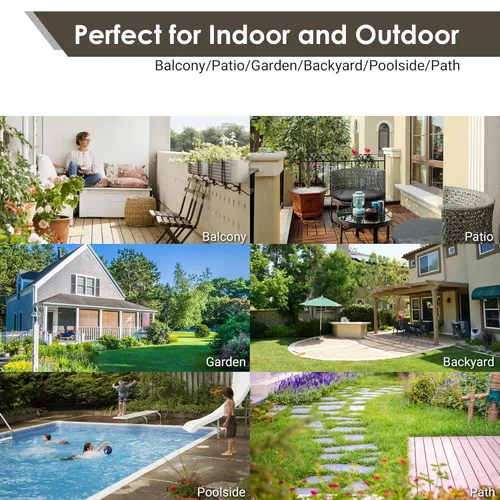 Vista 9 de PrimeZone - 9 azulejos entrelazados de madera de acacia sólida para terraza, patio, 12 x 12 pulgadas, impermeables, para interiores y exteriores