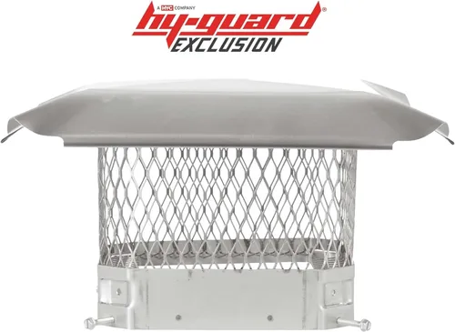 Vista 6 de HY-GUARD HGSS99 - Cubierta de chimenea de acero inoxidable con perno de combustión, tamaño de malla 3/4 pulgadas, se adapta al exterior de baldosas