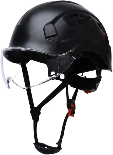 Cascos De Construcción Casco de Seguridad con Visera 6 Puntos Ajustable Suspensión ANSI Z89.1 Tipo I Clase C Hardhats, Cascos De Construcción