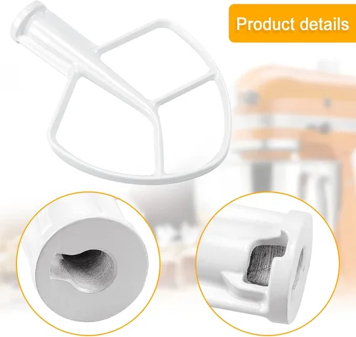 Vista 3 de Batidor Plano Recubierto K5AB K5SS Kitchen Mixer Aid de AMI PARTS para Mezcladora de 5 Qt con Tazón de Acero Inoxidable Compatible con Modelos KSM50