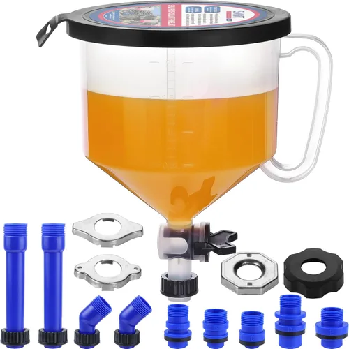 SMART JERRY - Kit de purga de refrigerante, embudo universal para purga de radiador, embudo de refrigerante sin derrames, kit de enjuague