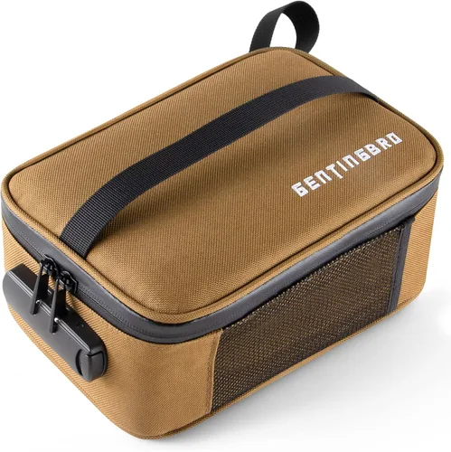 Vista 6 de GENTINGBRO Bolsa con Cerradura de Combinación Bolsa de Medicina Viaje Almuerzo Negro