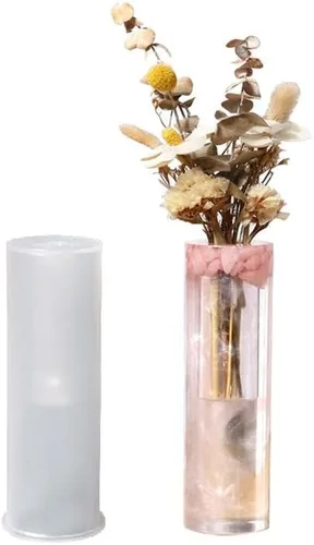 Vista 9 de Moldes de silicona para florero, resina epoxi, moldes de arcilla para hormigón, florero, yeso, moldes de cemento, moldes de maceta para botellas
