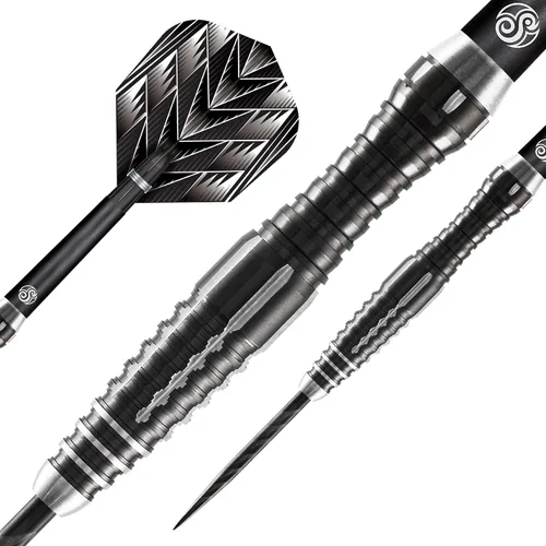 Vista 2 de Dardos de tiro con punta de acero, arma tribal 4 (0.78 oz/ 0.85 oz/ 0.92 oz), barriles 90% tungsteno, equilibrado con agarres de precisión, juego