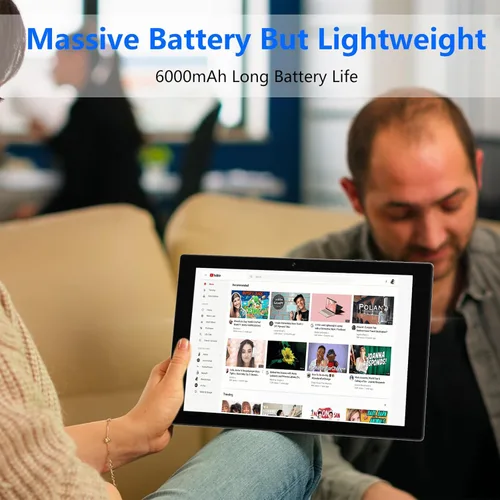 Vista 5 de NOVOJOY Tableta 2 en 1 con Android 15 de 10 pulgadas, tableta con teclado, ratón, funda, lápiz capacitivo, 32 GB ROM+8 GB RAM, cámara dual de 2 MP+8